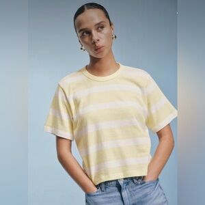 AYR The Practice Tee Stripe Limonata Medium NEW